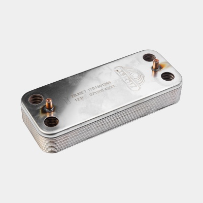 Теплообменник ГВС Zilmet 1901244 - 12 пластин 192 x 142 (для Ariston Clas-Genus-Evo)